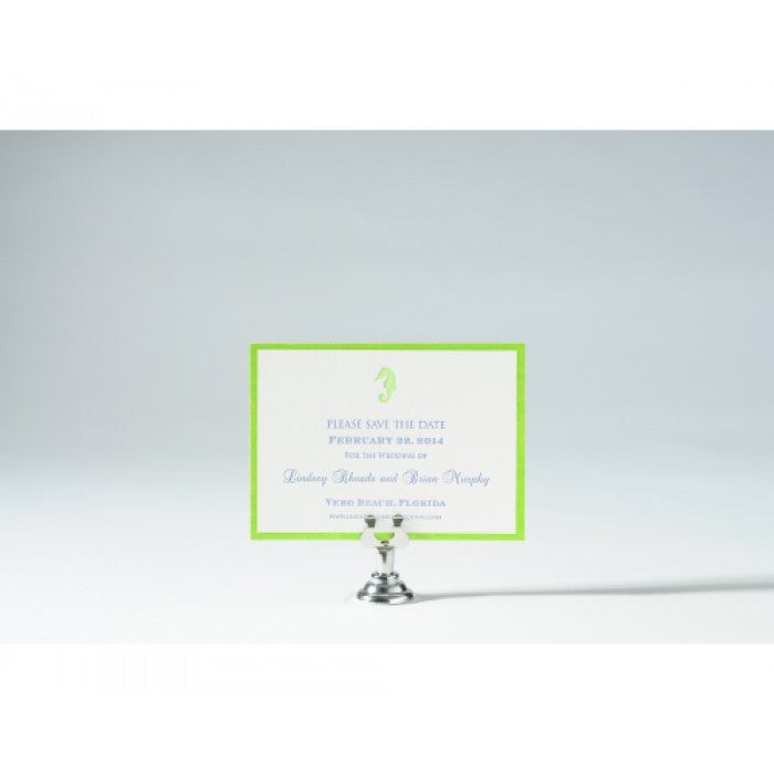 seahorse save the date card