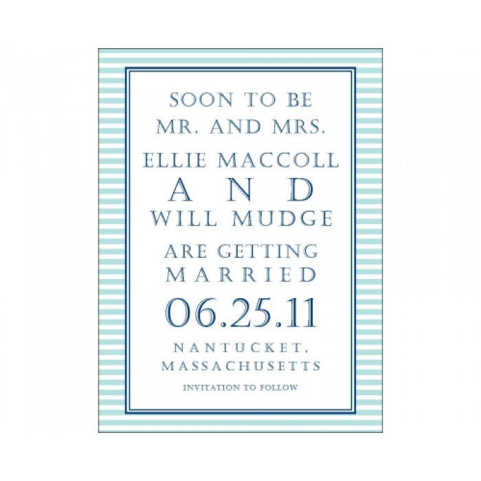 ellie & will save the date cards