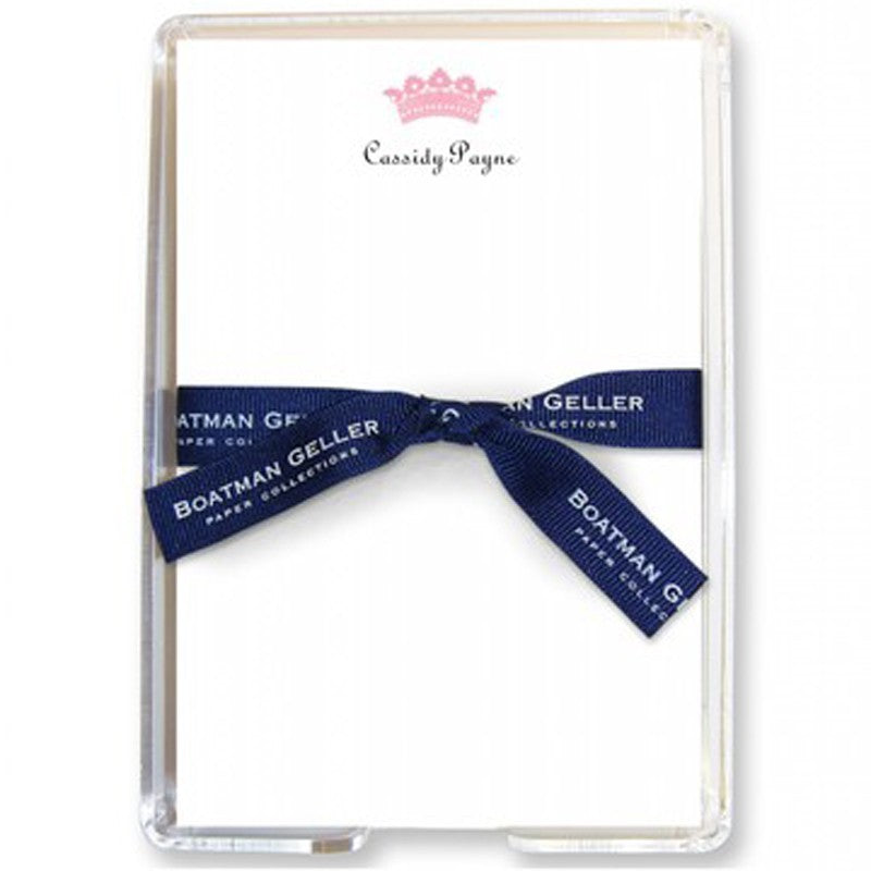 boatman geller crown pink acrylic note sheets