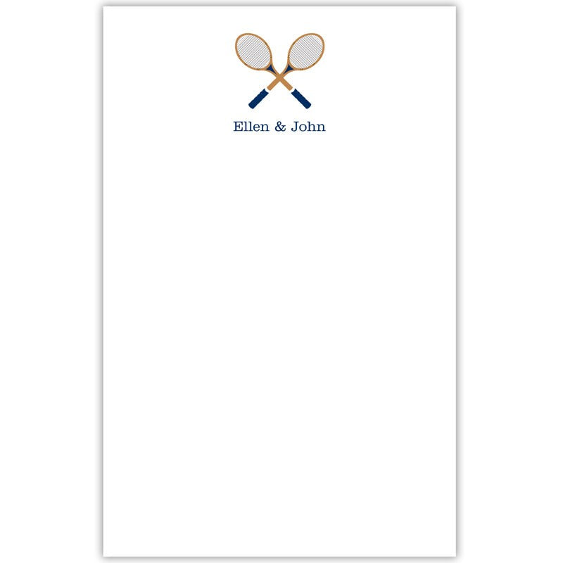 boatman geller crossed racquets notepad