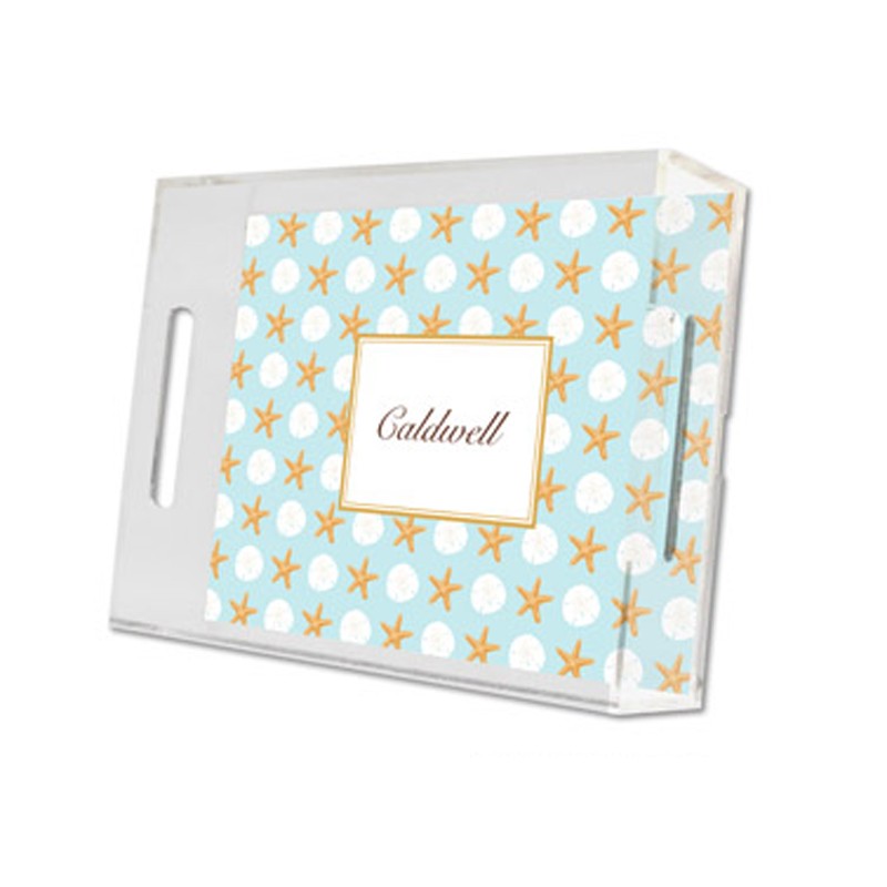 seashore lucite tray - small