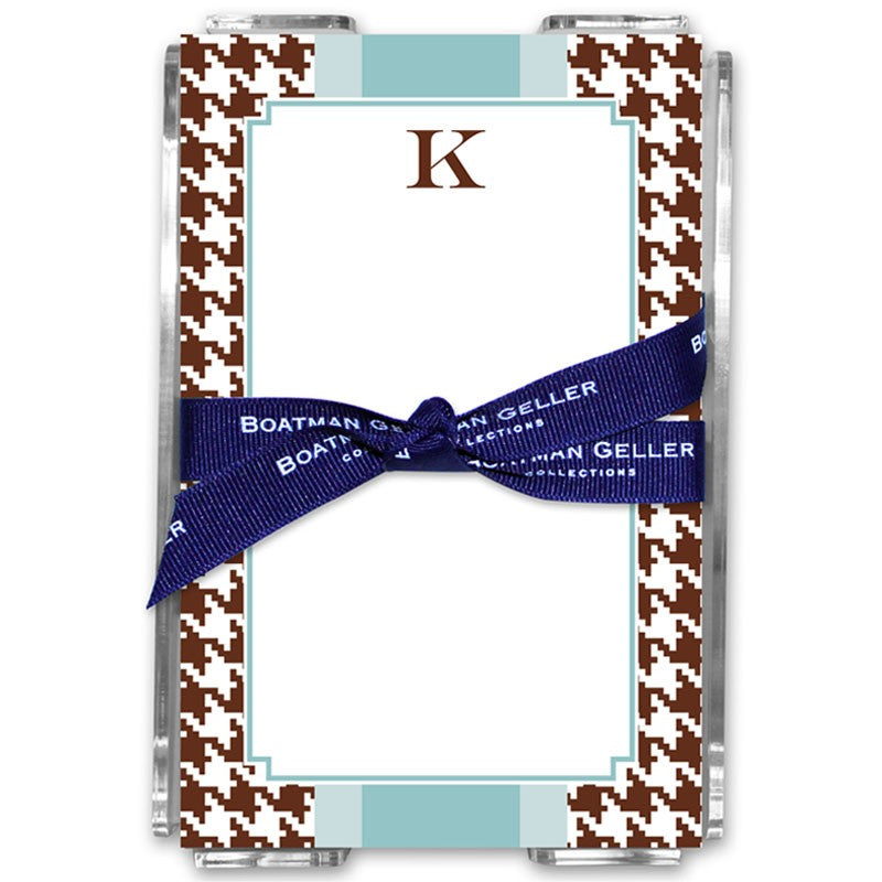 boatman geller alex houndstooth chocolate note sheets