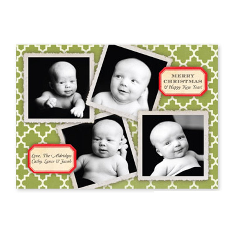 boatman geller vintage collage olive photocard