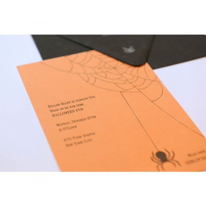 kid's parties invitations - spider party