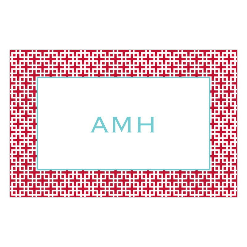 boatman geller lattice cherry placemat