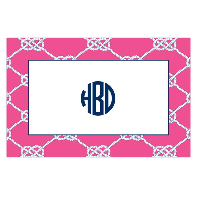 boatman geller nautical knot raspberry disposable placemats
