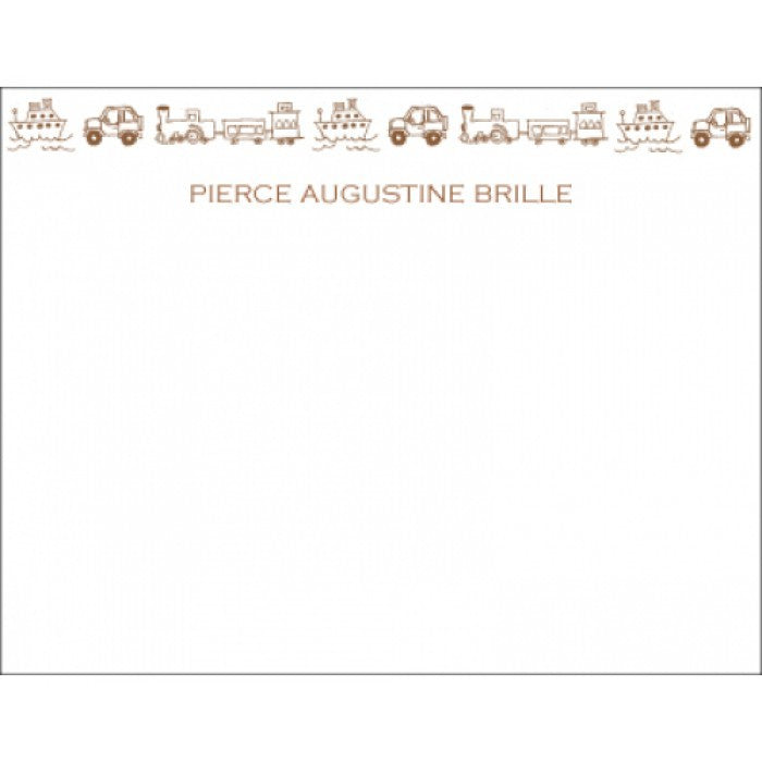 pierce vehicleschildren's stationery