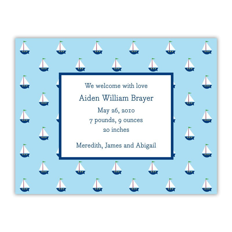 boatman geller little sailboat small flat notecard