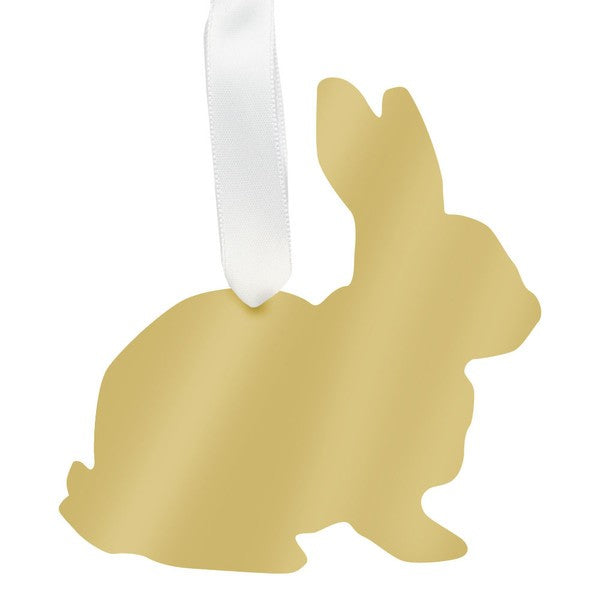 moon and lola rabbit christmas ornament - gold