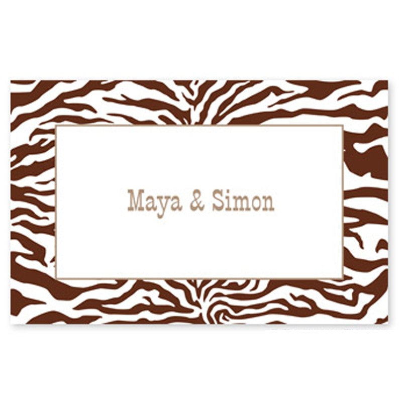 boatman geller zebra chocolate disposable placemats