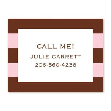 boatman geller rugby pink & brown calling card