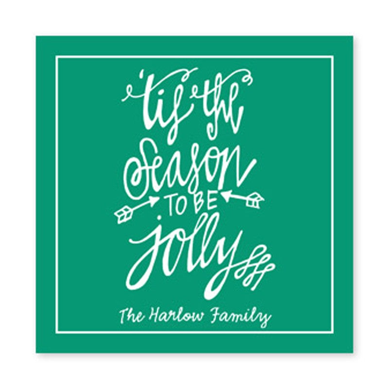 tis the season square paper coaster set of 50
