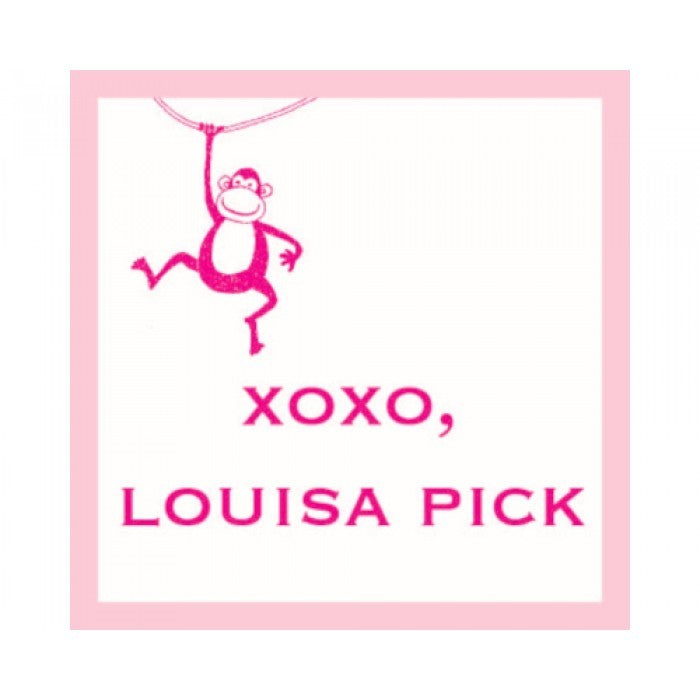 pink monkey gifts stickers