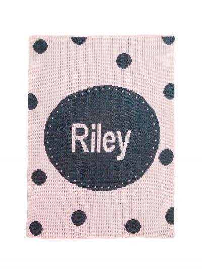 perforated circle and polka dots blanket