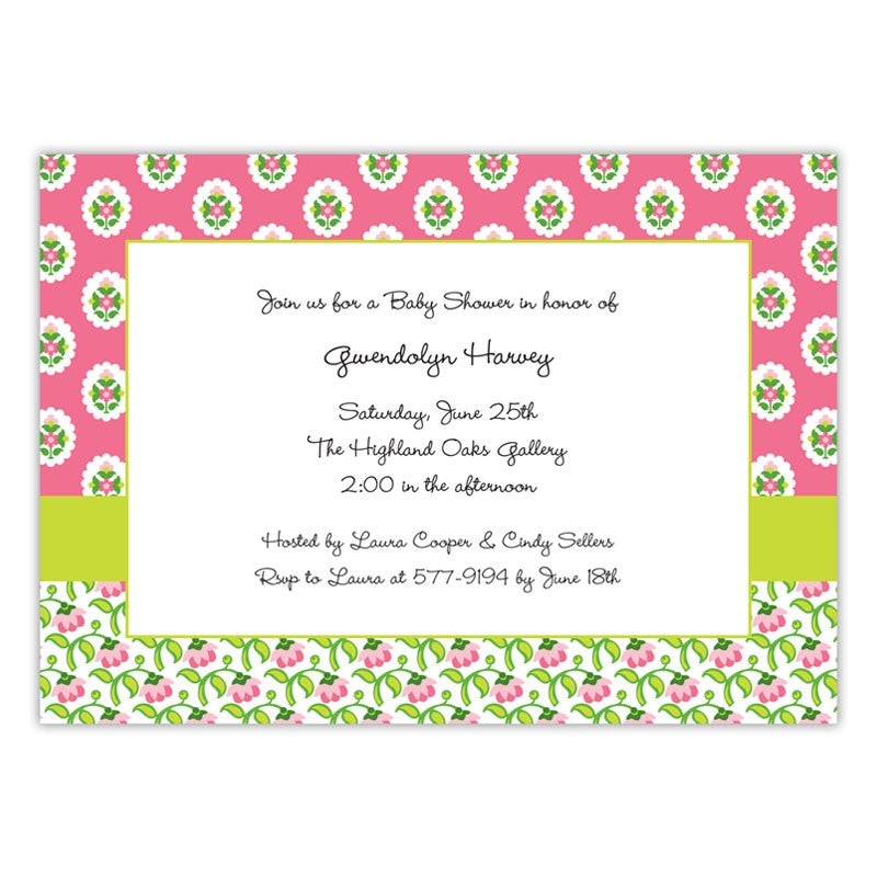 boatman geller provincial pink large flat notecard