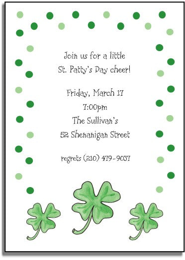 personalized invitations  lucky irish
