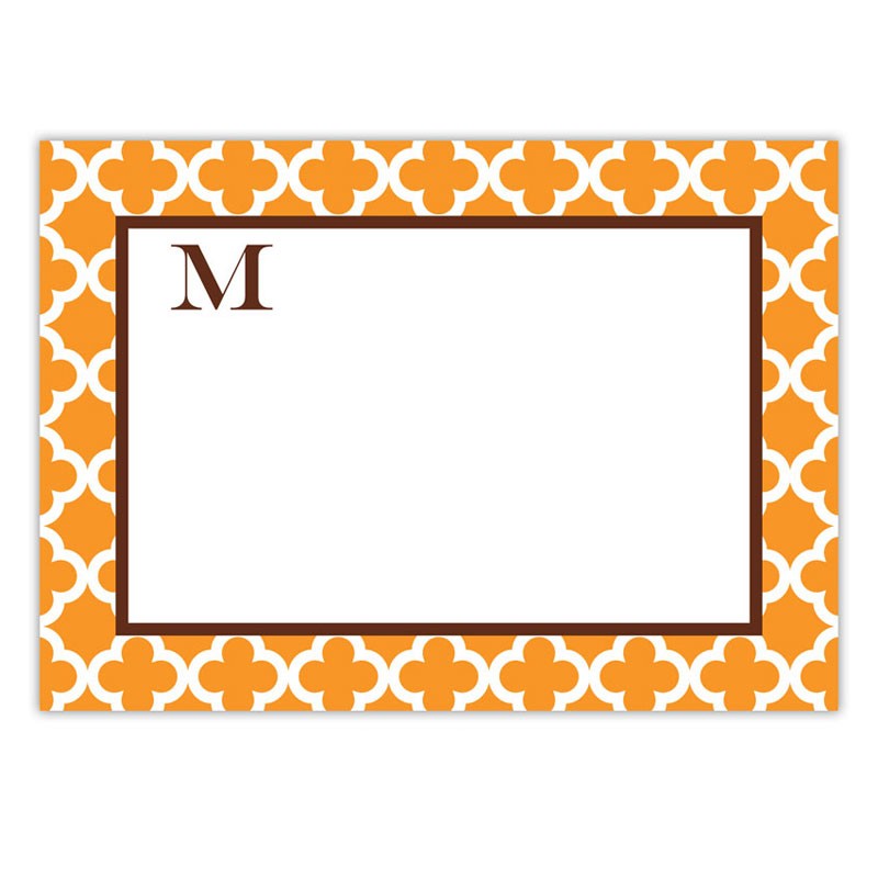 boatman geller bristol tile tangerine flat notecard