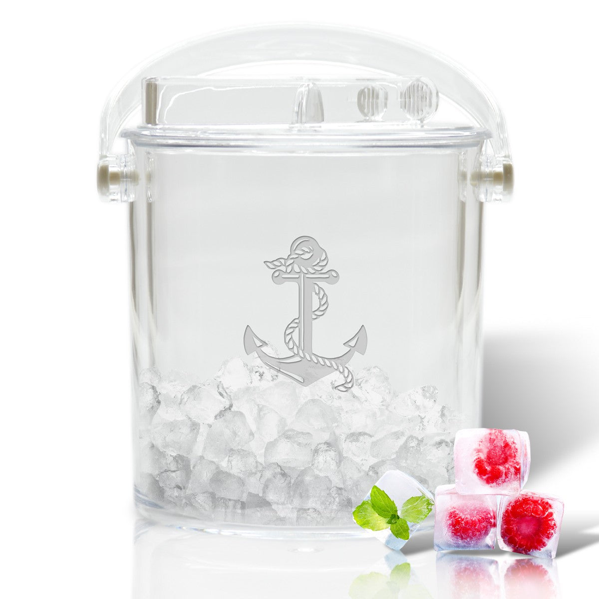 Insulated Personalized Ice Bucket With Tongs (unbreakable)