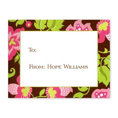 boatman geller floral brown calling card