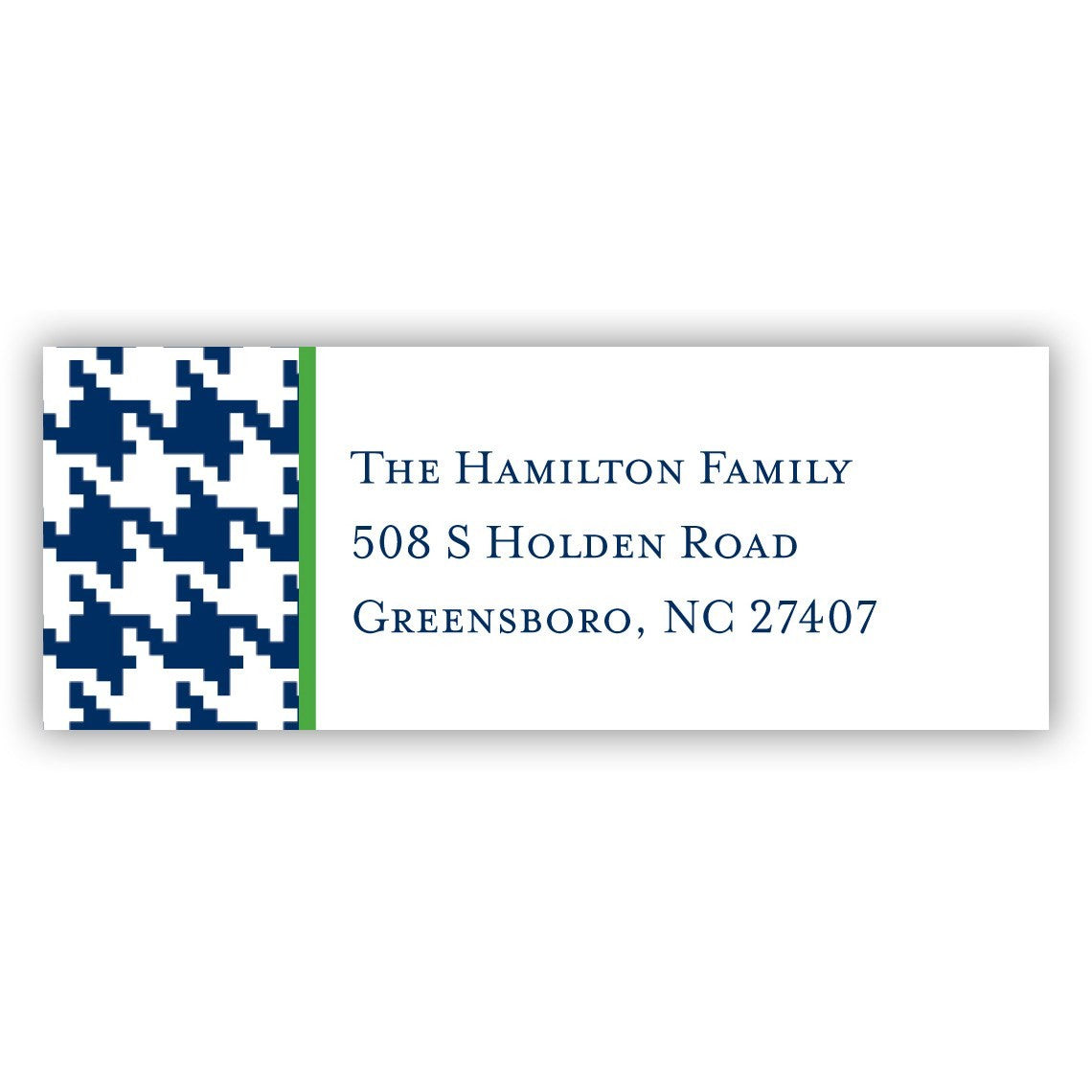 boatman geller alex houndstooth navy address labels