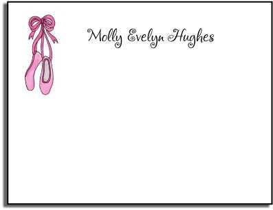 personalized kids notes - ballerina girl