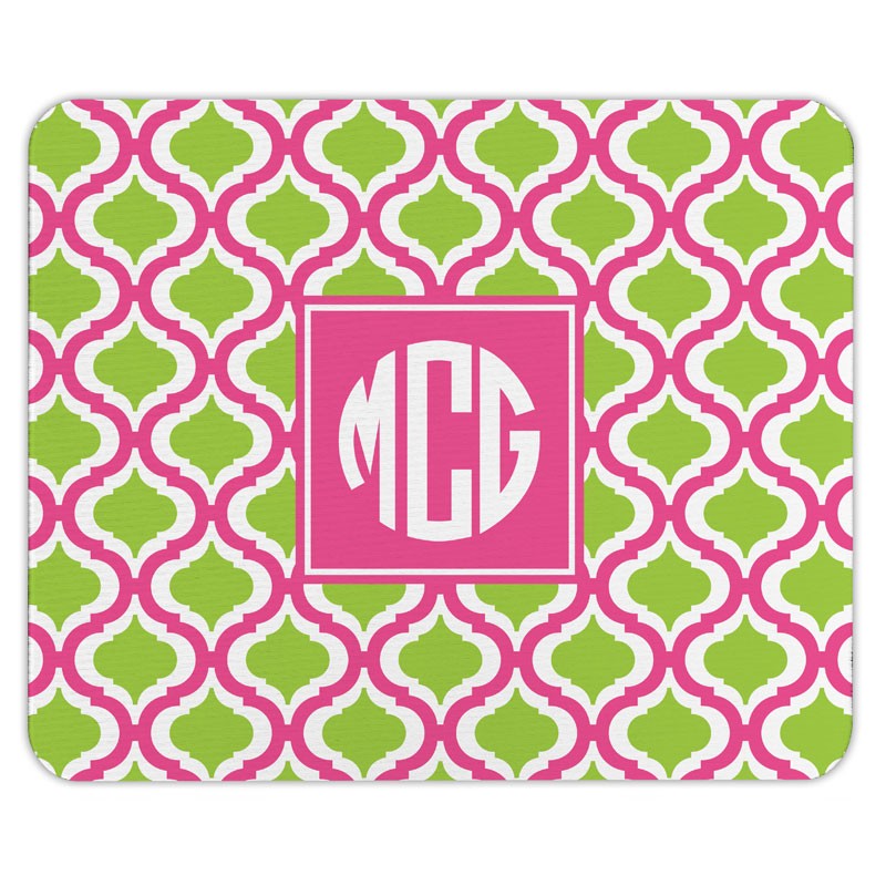 boatman geller kate raspberry & lime mouse pad