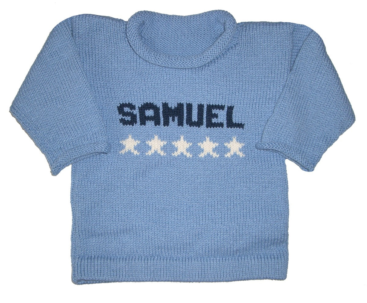 personalized stars name sweater