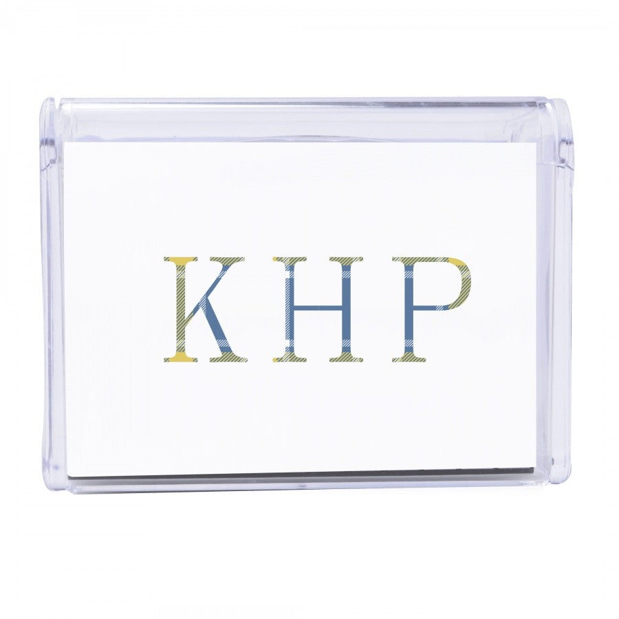 Plaid Monogram Note Box2
