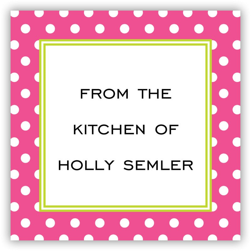 boatman geller dot pink square sticker