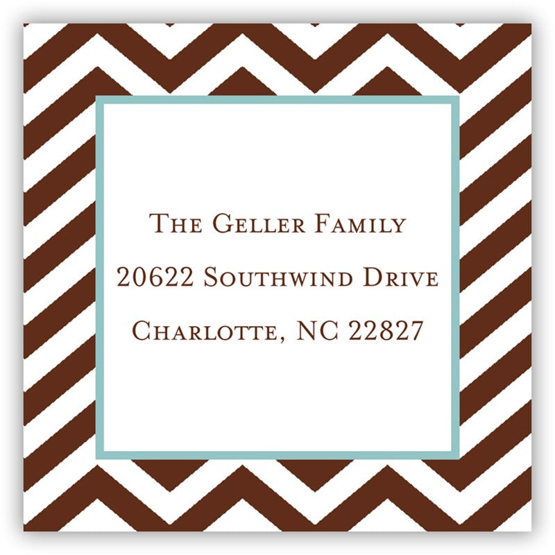 boatman geller chevron chocolate square sticker