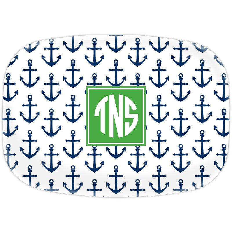boatman geller anchors navy platter