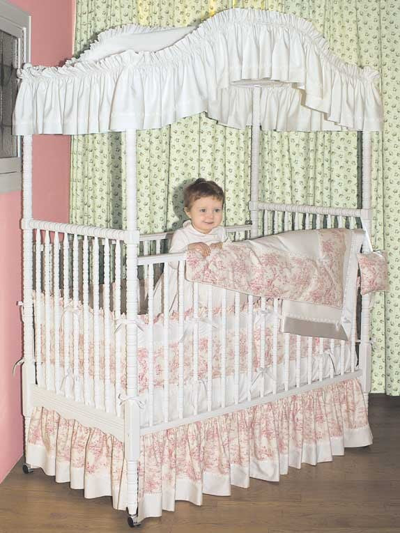 custom toile crib bedding