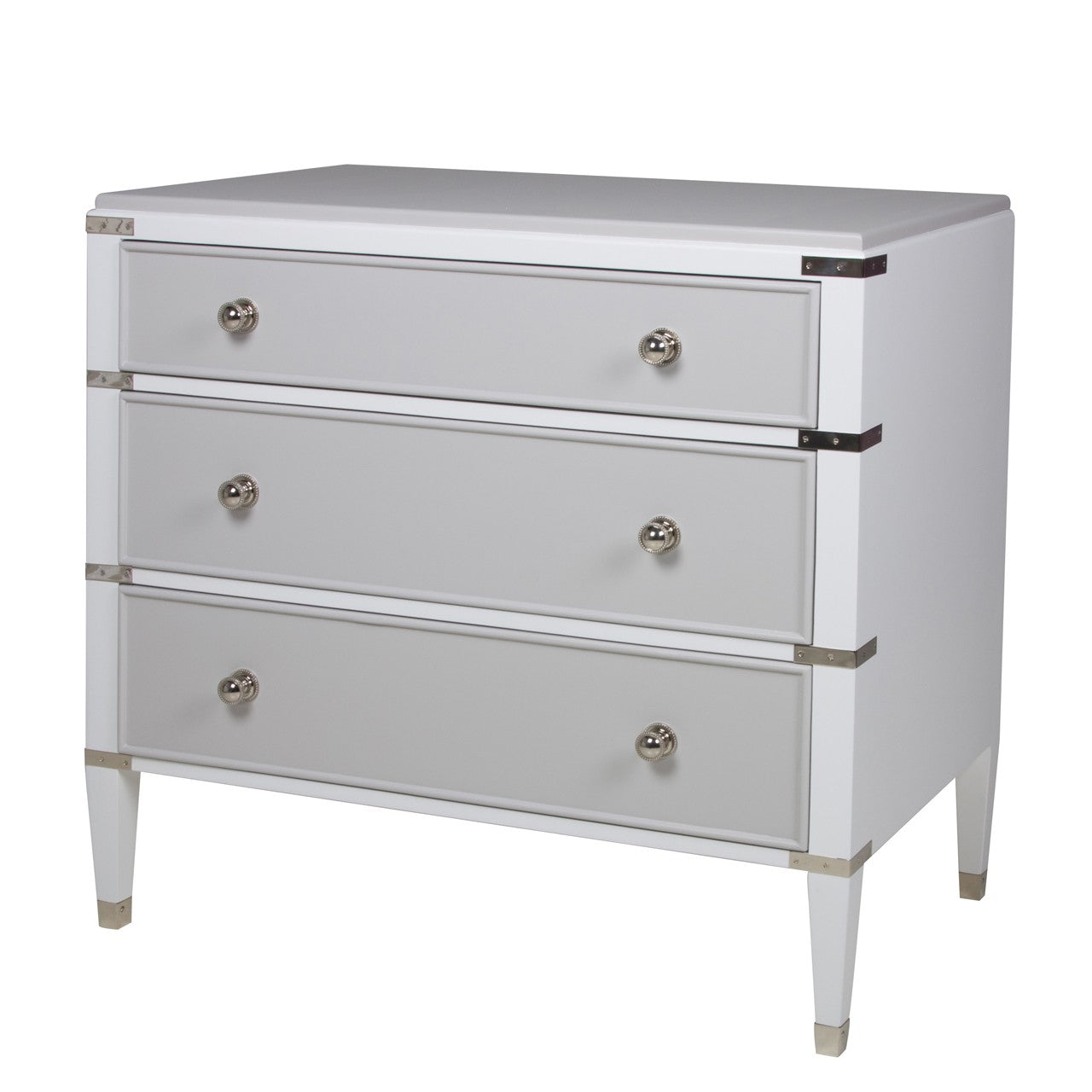 gramercy chest - dior grey & white