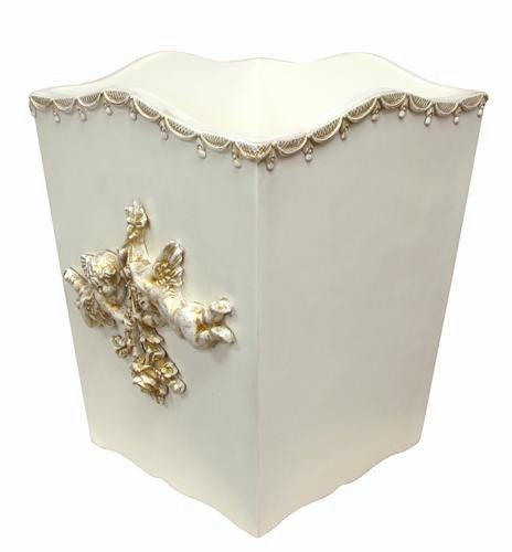 waste basket - molding (versailles creme)