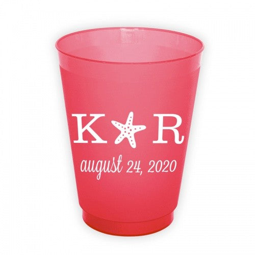 Star Fish Initials Cups