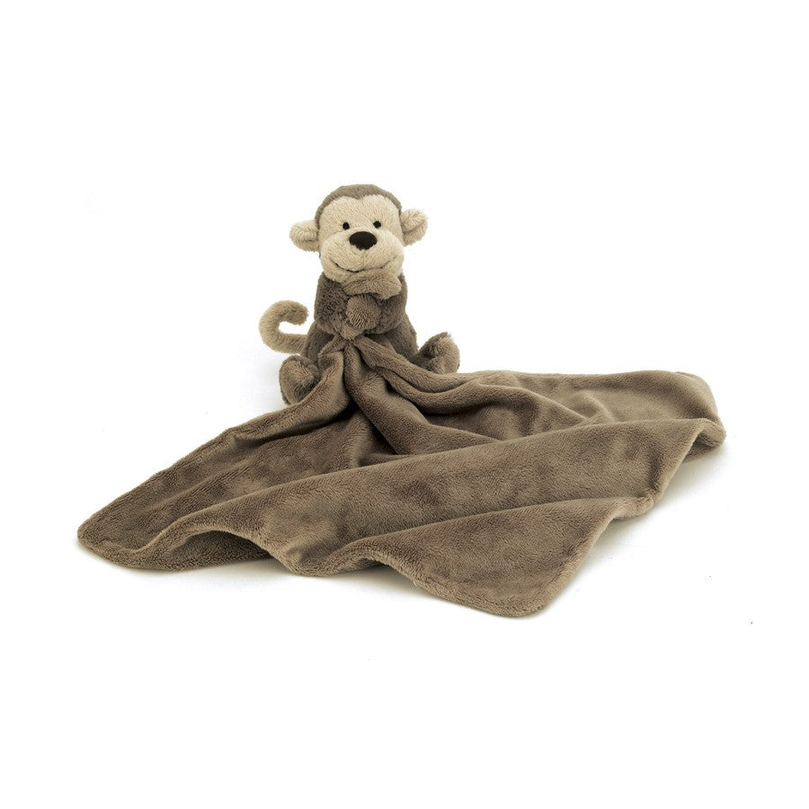 bashful monkey soother by jelly cat