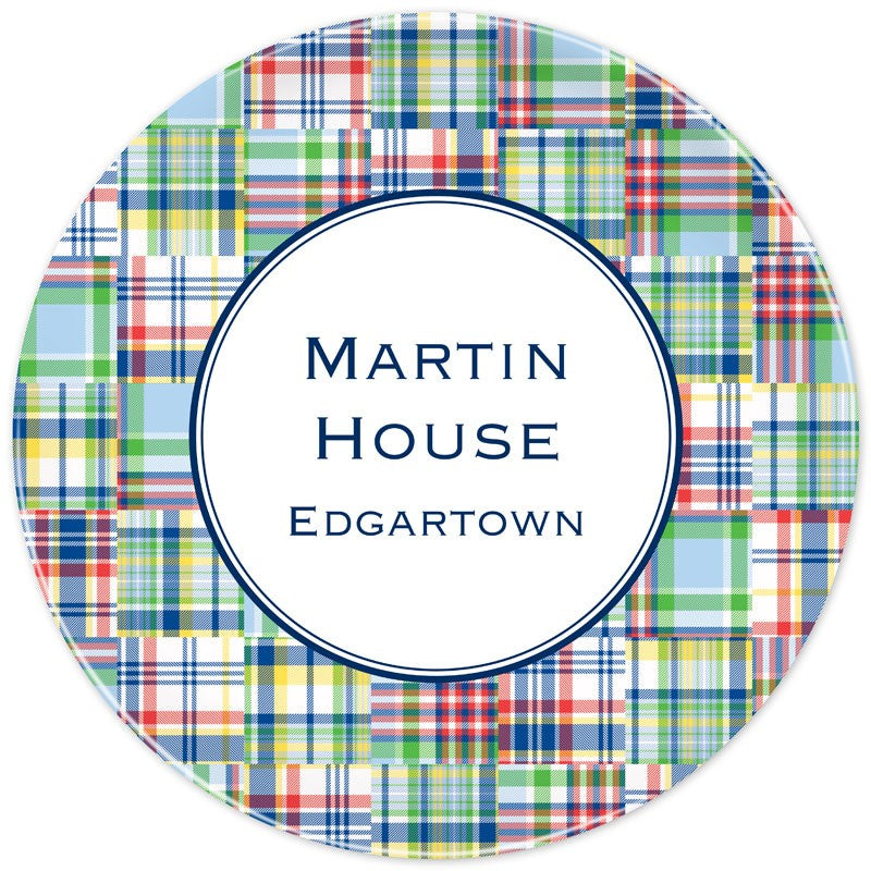 boatman geller madras patch blue plate