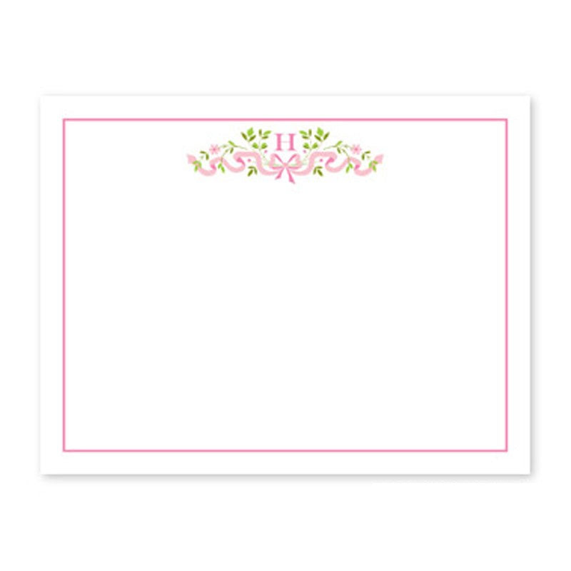 boatman geller ribbon pink small flat notecard