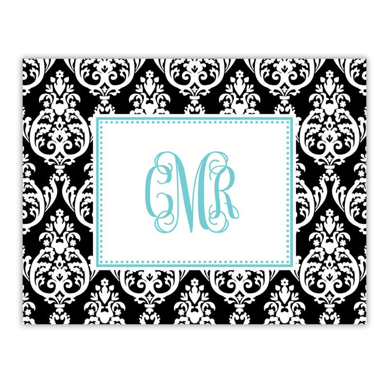 boatman geller madison damask black foldover note