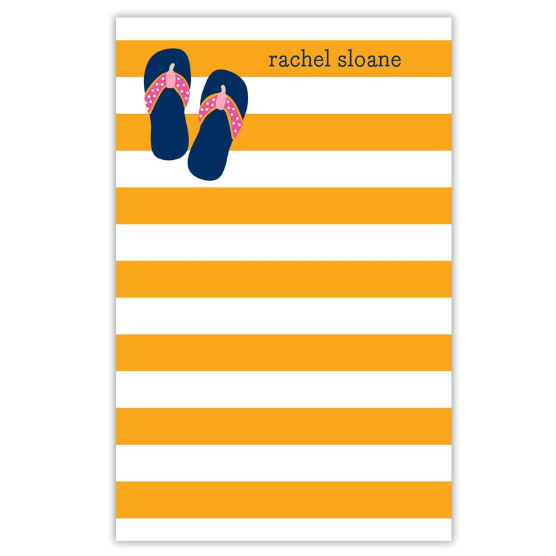 boatman geller stripe flip flops notepad