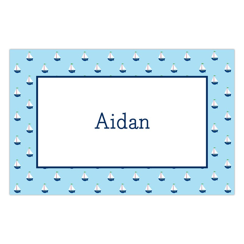 boatman geller little sailboat placemat