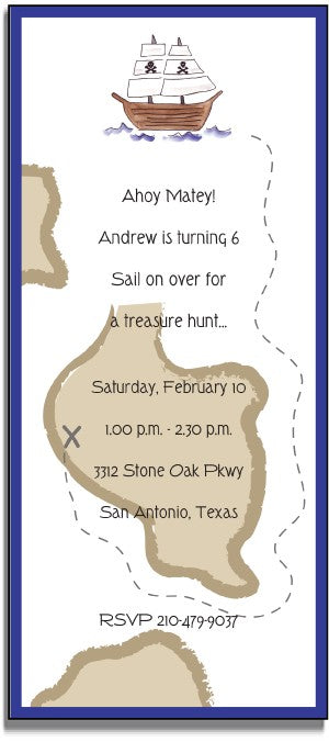 personalized invitations  ahoy matey
