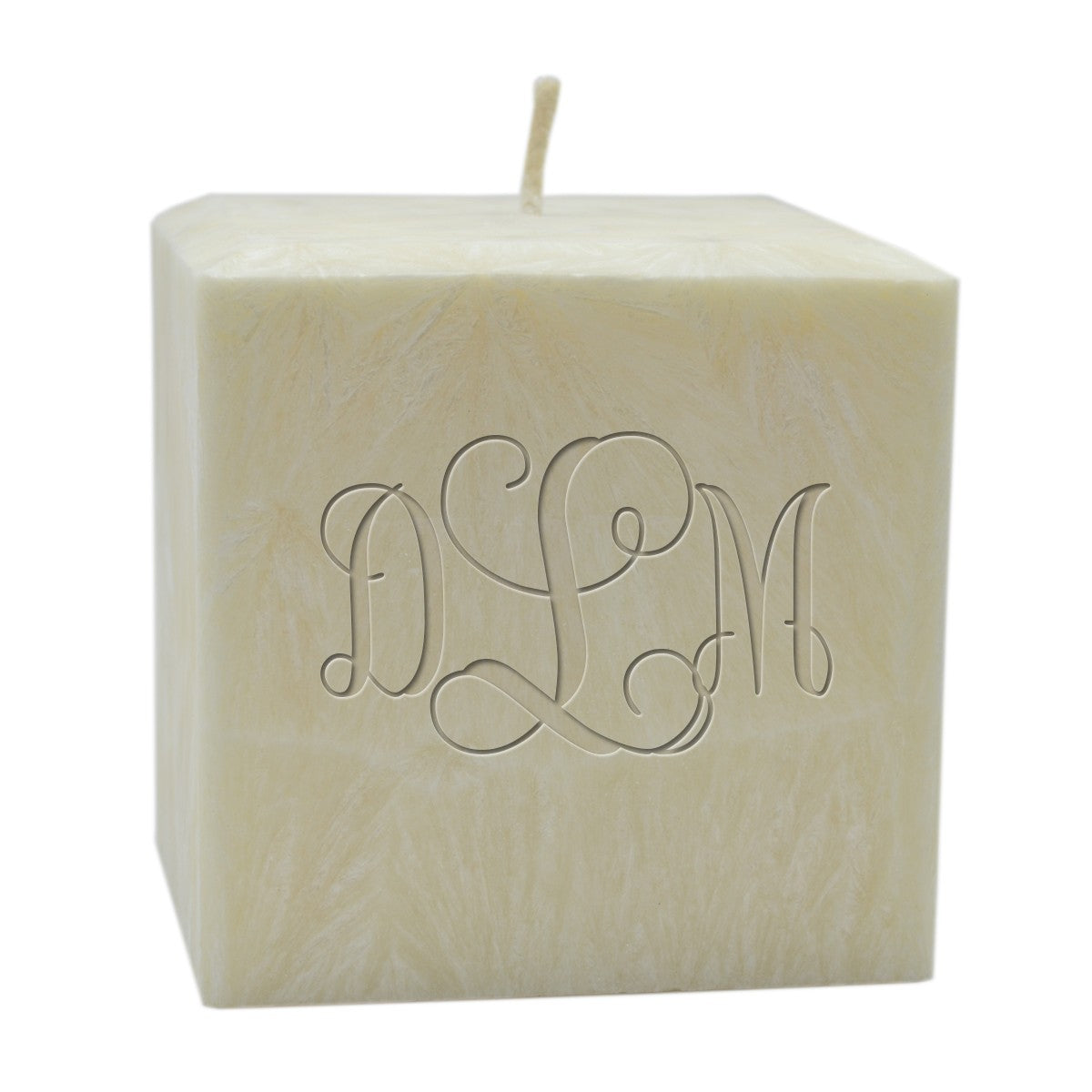 monogrammed palm wax candle - 4" palm wax