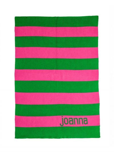 personalized simple stripe blanket