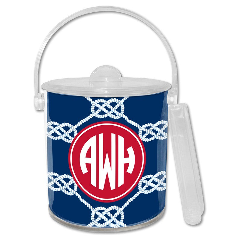 boatman geller nautical knot navy ice bucket