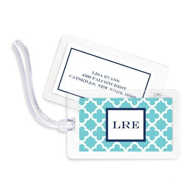 boatman geller bristol tile teal bag tags