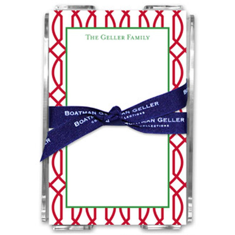 boatman geller trellis reverse cherry acrylic note sheets