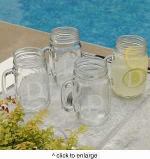 personalized classic jar glass set