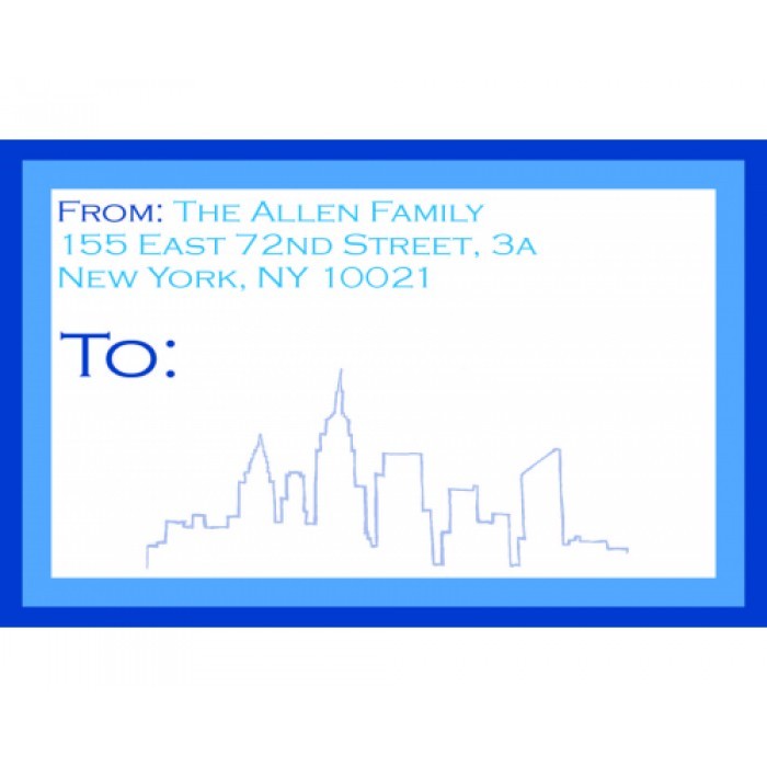 cityscape mailing stickers