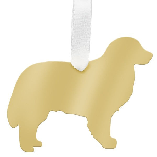 moon and lola bernese mountain dog christmas ornament - gold